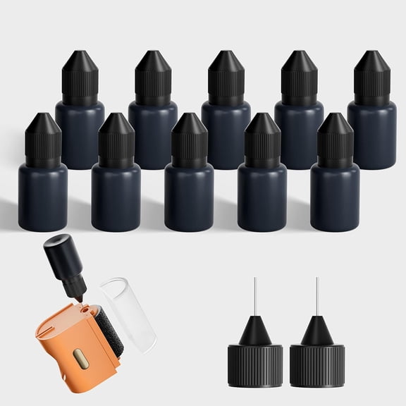 Identity Protection Roller Stamps 2 Pack - Confidential Roller Stamp with 4 Refills - Wide Identity Theft Protection Stamp for ID Blockout, Privacy & Security(Black)
