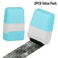 thumbnail image 1 of Identity Protection Roller Stamps,  Wide Roller Stamps Identity Theft Prevention Stamp Rolling Security Stamp Privacy Protection, Guard Your ID Privacy Confidential Data, Blue / Pink, 1 or 2 Pcs, 1 of 9