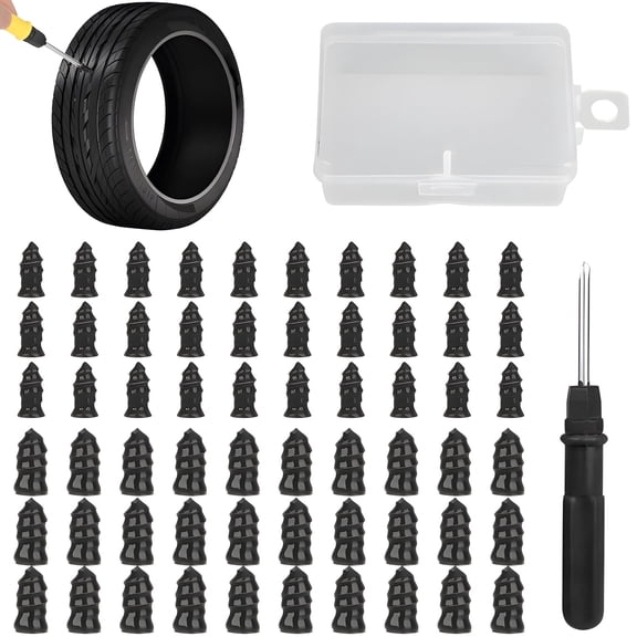 Identity Repair Tire Outlet Set with Twist Plan 30+30 Outlets and Driver for Immediate Puncture Fix