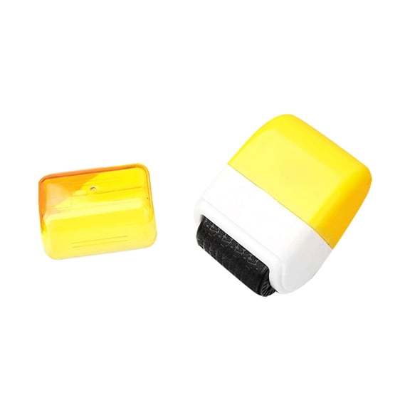 Identity Roll Printing Toy Stamp Set for Privacy and Confidentiality Seal Portable Identity Roll Printing Tool for Indoor And Use Privacy Accessory for Kids And Adults, 4x5.5 cm, Yellow