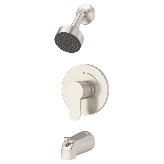 Identity Single Handle 1-Spray Tub and Shower Faucet Trim in Satin Nickel - 1.5 GPM (Valve Not Included)