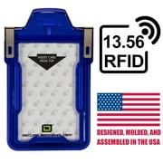 Identity Stronghold - Secure RFID Badge Holder for 1 Card - Heavy Duty Hard Plastic ID Badge Holder