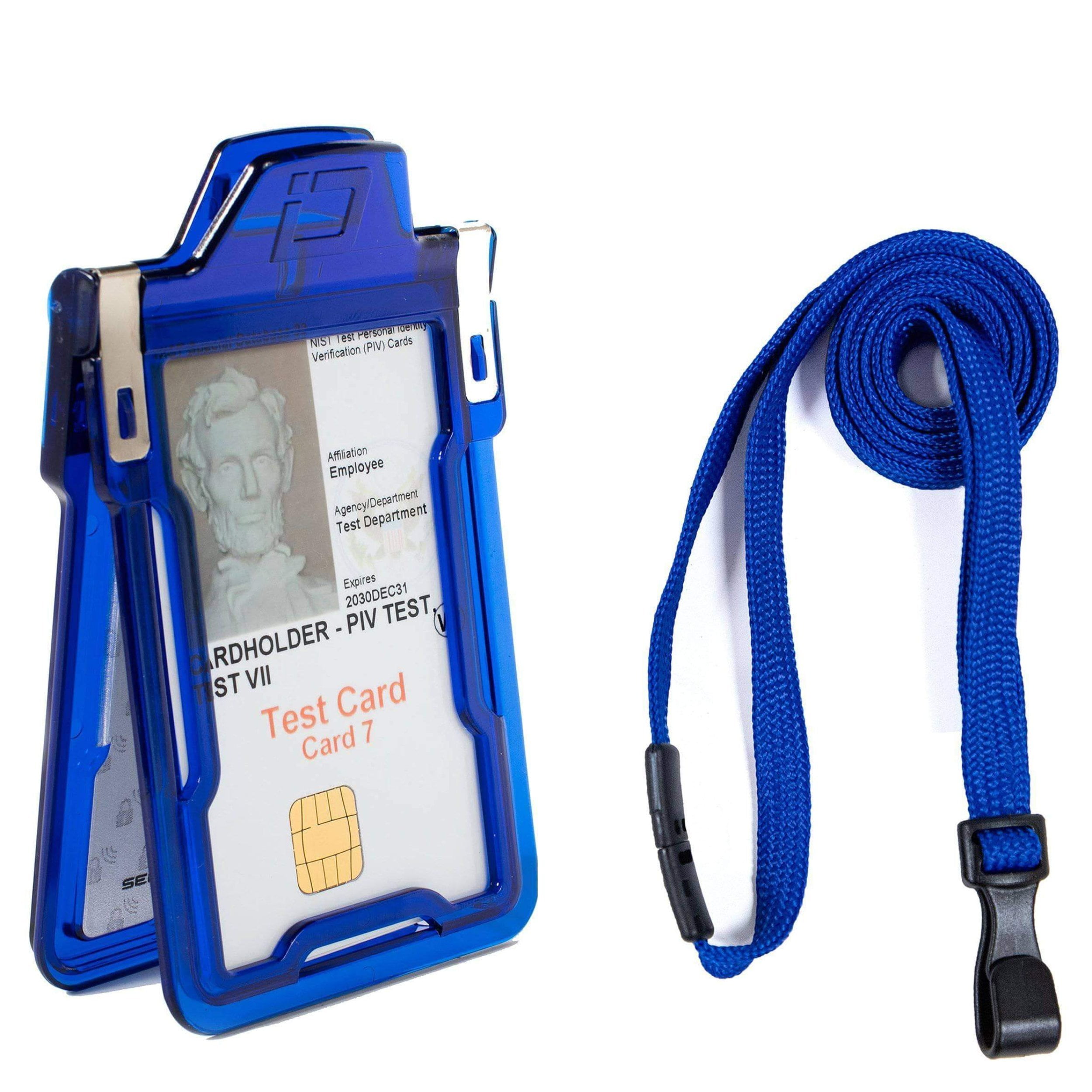 ID Badge Holder With Durable Lanyard Transparent Design Retractable Reel ID Card Holder For Work Outdoor