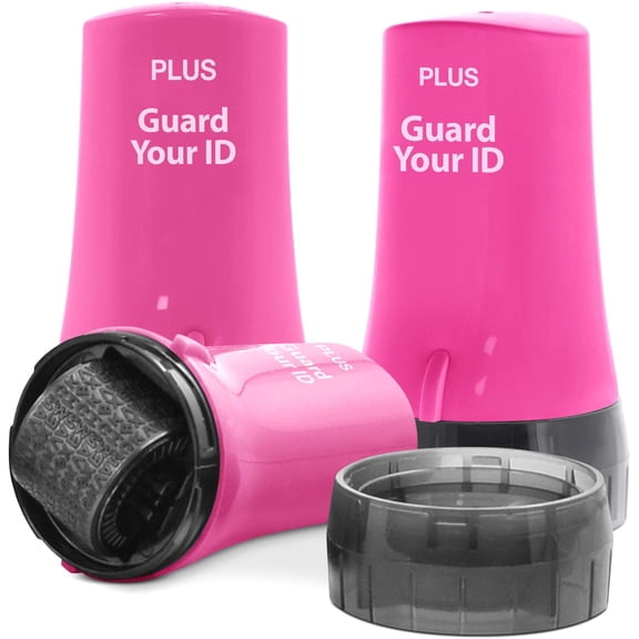 Identity Theft Prevention and Personal Privacy Protection Advanced Roller by Guard Your ID, Pink, Standard 3-Pack