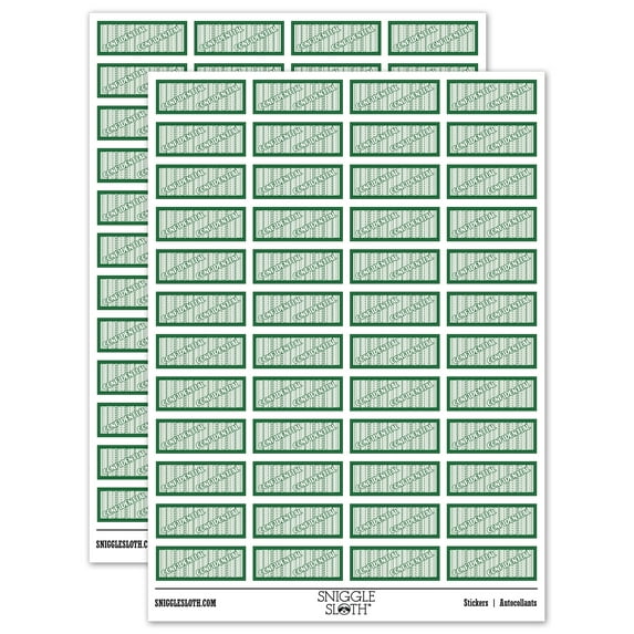 Identity Theft Protection Confidential Sticker Set - Dark Green - Matte Finish - 1.25" Mini