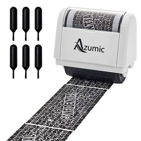 Identity Theft Protection Roller Stamp 6 Pack Refills - Confidential Address Blocker Anti Theft Prevention Stamps - by Azumic