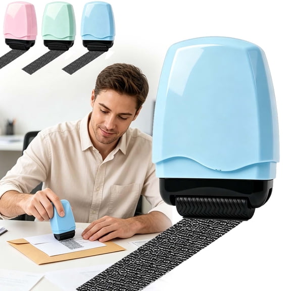 Identity Theft Protection Roller Stamp, Confidential Roller Stamp, Anti Theft, Privacy & Security Stamp, Designed for ID Blackout Security