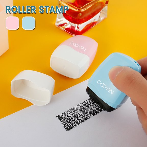 Identity Theft Protection Roller Stamp, ID Protection Roller Stamps - Protect Your Personal Identity - Confidential Eraser Stamp, Theft Protection Stamp