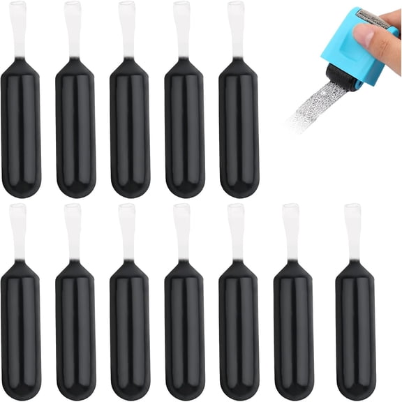 Identity Theft Protection Roller Stamps, 12 Pcs Roller Stamps Replacement Refills, Replacement Rolling Ink Refills for Confidential Privacy Security Ink Stamp ID Security Theft Protection