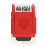 Identity Theft Protection Roller Stamps for Data Barcode ID Privacy,Anti-Theft Security Prevention Confidential Roller Stamp Easy for Guard Personal Information Blockout - Red