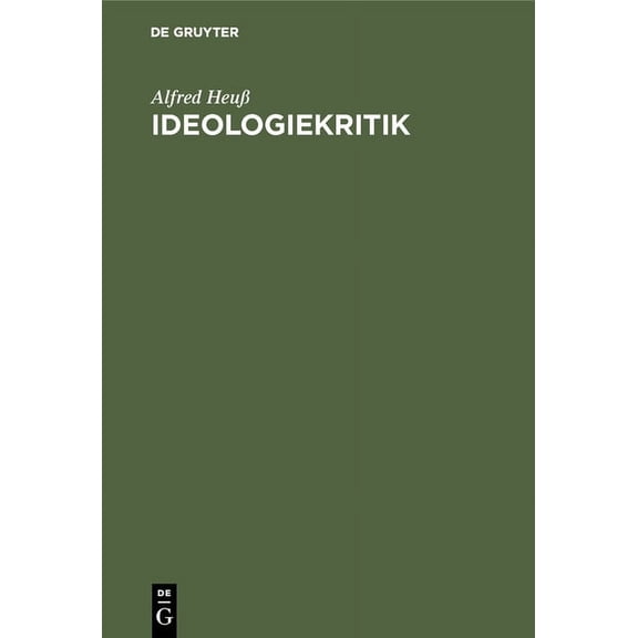 Ideologiekritik, (Hardcover)
