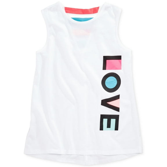 Ideology Girls Tank Top (Medium, White)