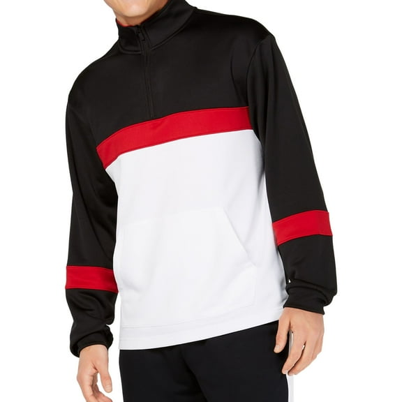 Ideology Mens Colorblocked Pullover Sweater, Black, XXX-Large