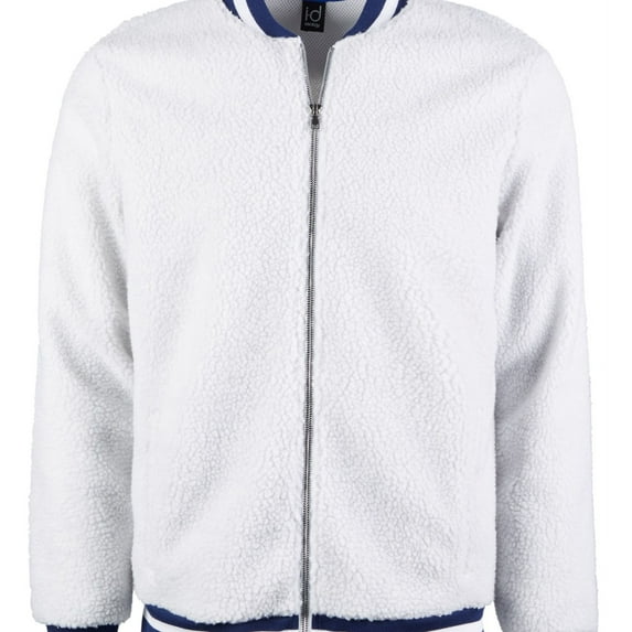 Ideology Mens Striped Rib Fleece Jacket, Grey, Medium