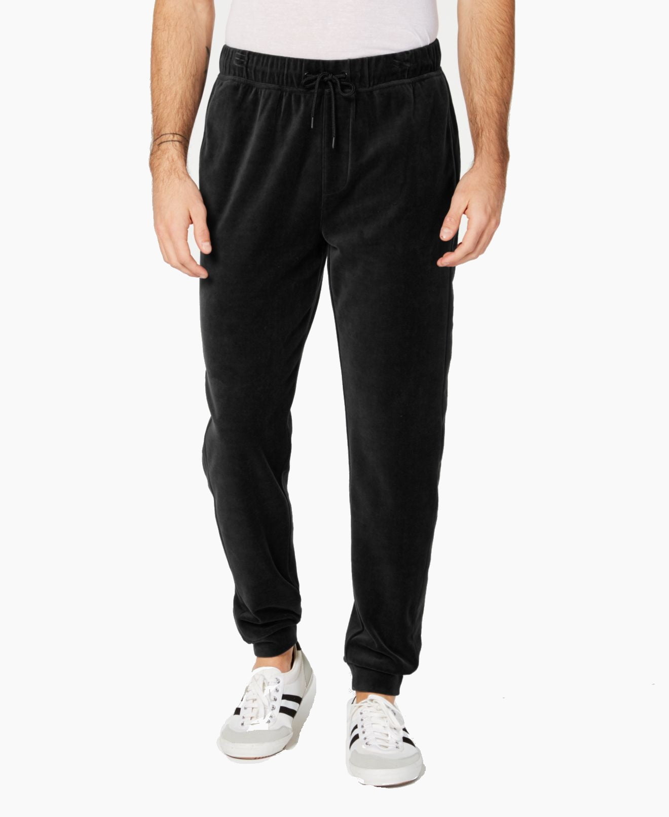 Ideology Mens Velour Casual Jogger Pants Black Medium Walmart