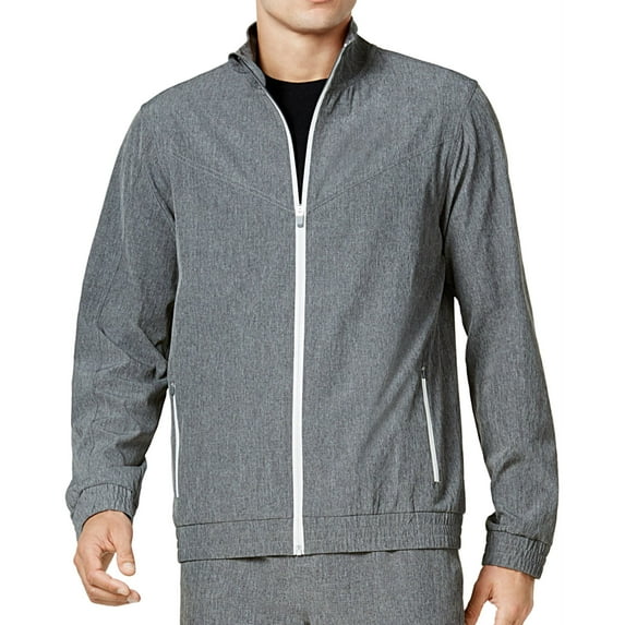 Ideology Mens Woven Track Jacket, Grey, XXX-Large