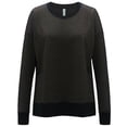 thumbnail image 1 of Ideology Metallic-Stripe Sweatshirt Womens Black gold stripe Size M MSRP $50, 1 of 1