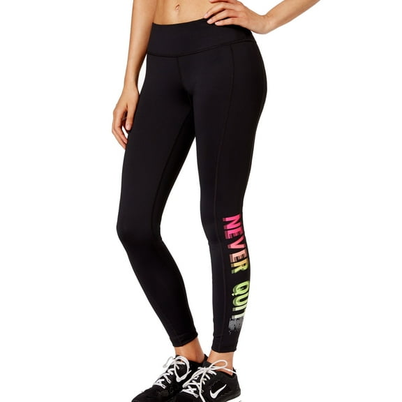 Ideology NEW Black Womens Small S Never Quit Leggings Athletic Apparel
