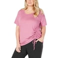 thumbnail image 1 of Ideology Plus Size Side-Tie Top (Red Violet, 3X), 1 of 2