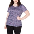 thumbnail image 1 of Ideology Plus Size Space-Dyed Keyhole-Back Top (Pink,2X), 1 of 2