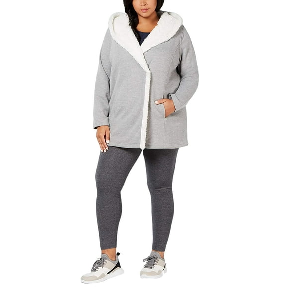 Ideology Plus Women's Fleece-Lined Soft Jacket, Stormy Heather, XXL
