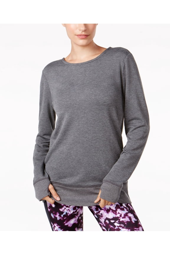 Thumbhole Top Charcoal Heather S