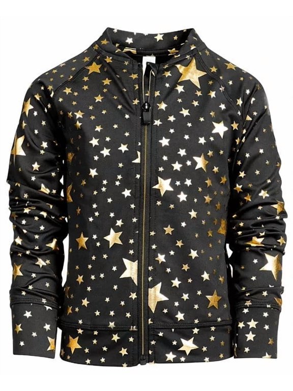 Toddler Girls Star-Print Zip-up Active Jacket Size 2T