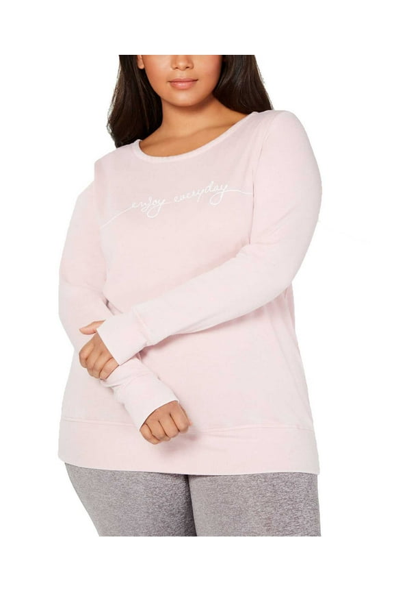 Women’s Plus Size Graphic Strappy-Back Tops, Shimmer Pink, 2X