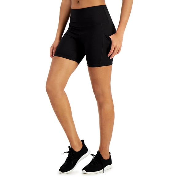 Ideology Women Pull-On High-Rise Athletic Bike Shorts Stretch Black 2XL, $30 NWT