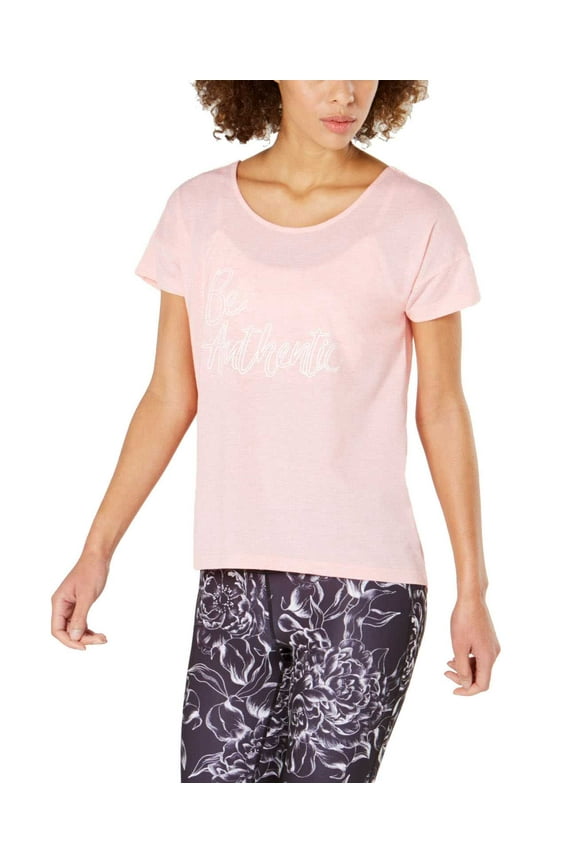 Womens Be Authentic Graphic T-Shirt (Peach Kiss, L)