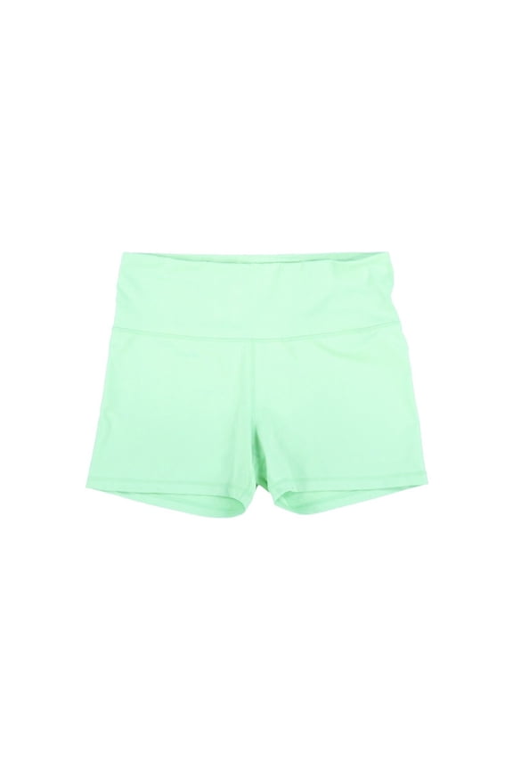 Women's Compression Biker Shorts Stretch Activewear Green Ash L New