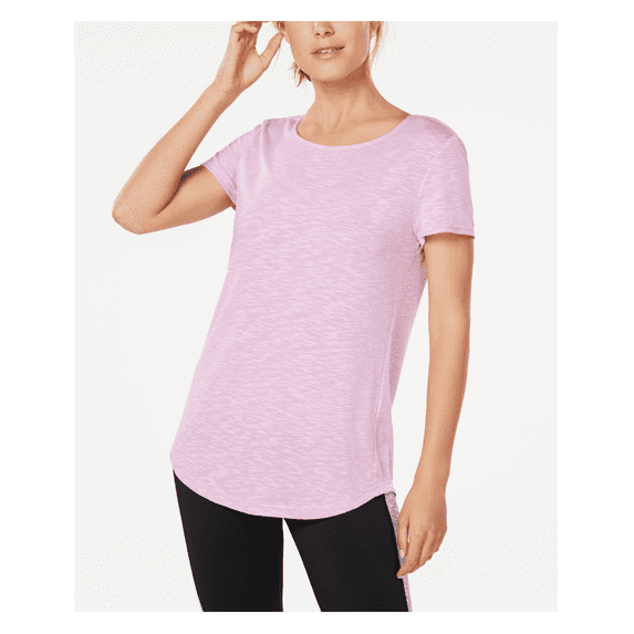 Ideology Women's Cross-Back Soft Athletic Shirt, Holly Hock, M