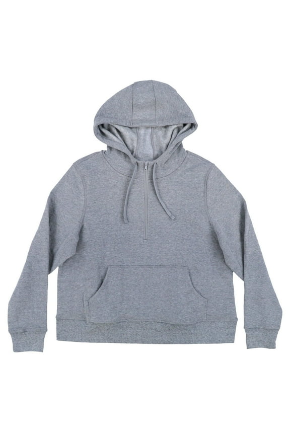 Women's Half-Zip Hoodie Pullover Hooded Sweatshirt Long Sleeve Xl New