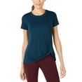 thumbnail image 1 of Ideology Women’s Knot-Front Blouse T-Shirt Tops, Pasific Teal, Small, 1 of 1