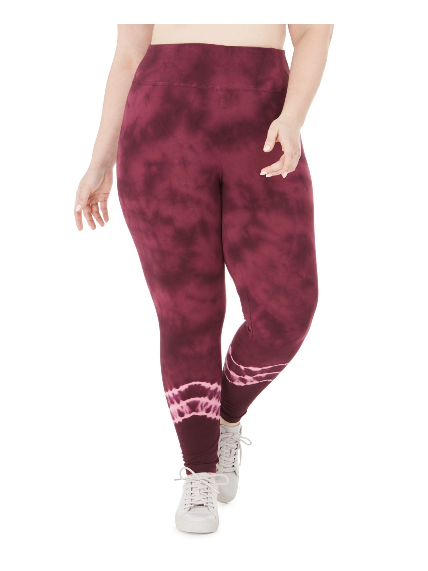 Ideology Women's Plus Mid-Rise Ankle Length Tie Dyed Leggings Size