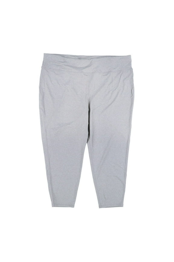 Women's Plus Size Leggings Sweat Stretch Comfort Cropped Light Grey 4X