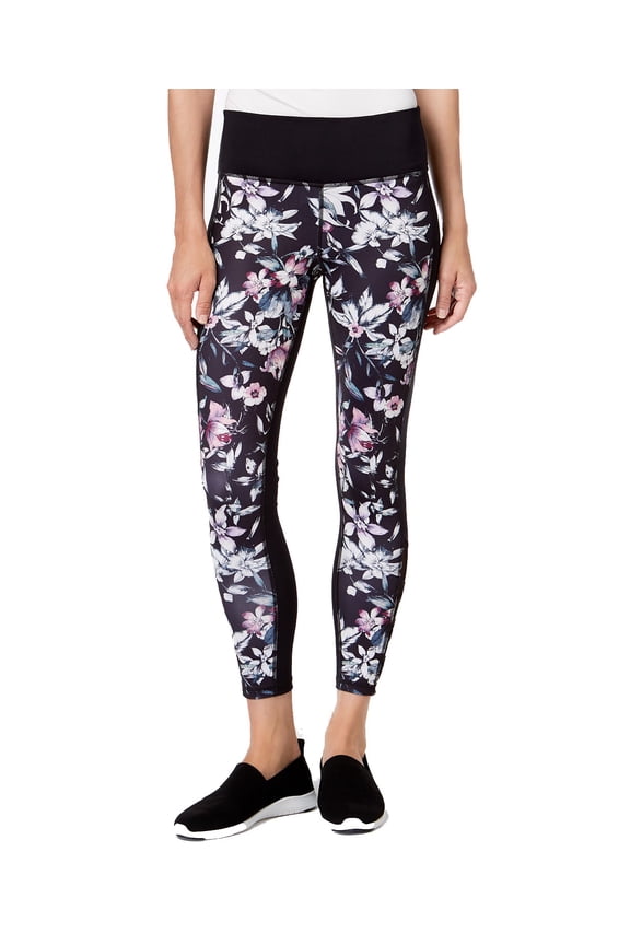 Women's Printed Mesh-Inset Ankle Leggings, Multi, XXL