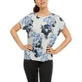 thumbnail image 1 of Ideology Women's Printed Yoga T-Shirt Gray Size Small, 1 of 2