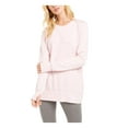 thumbnail image 1 of Ideology Women's Ribbed Trim Pull Over Sweatshirt -Pink Size L, 1 of 3