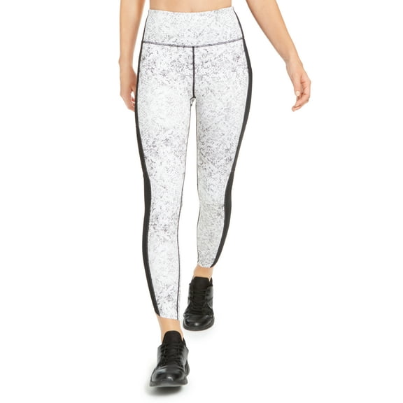 Ideology Women's Snake Print Colorblocked Leggings White Size XX-Large