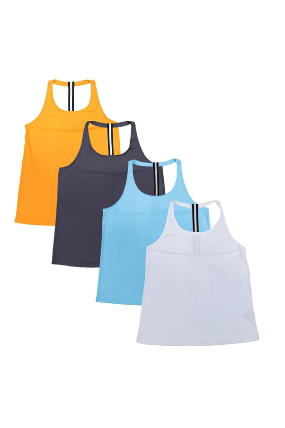 Women's T-Shirt Active Racerback Tank Top Gym Sleeveless Workout Tee