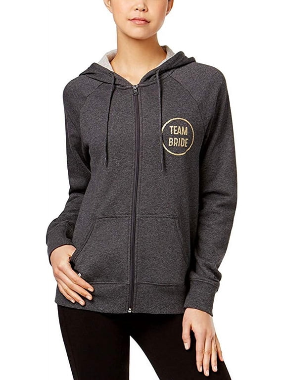 Women's Team Bride Hooded Graphic Sweatshirt, Gray