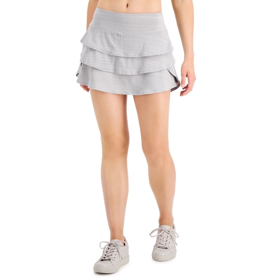 allbrand365 designer Ideology Womens Tiered Skort,Grey Whisper,XX-Large