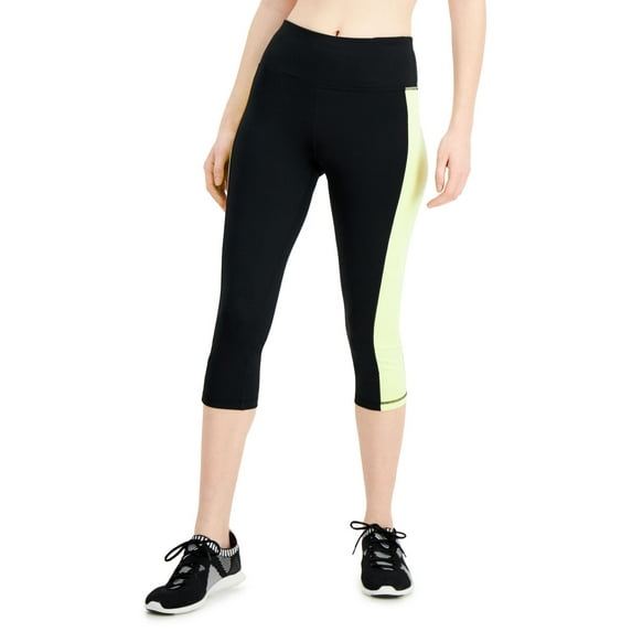Ideology Womens Activewear Colorblocked Cropped Leggings;X-Small