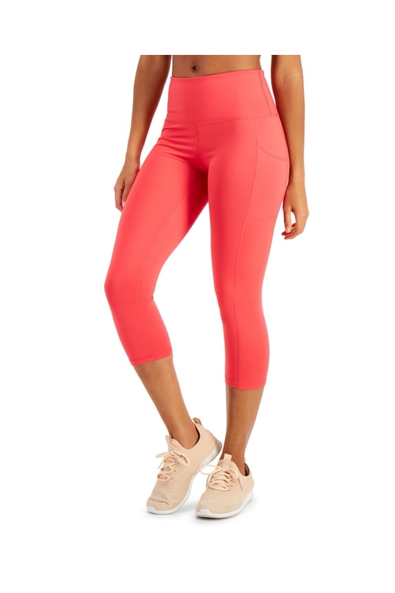 Ideology Womens Activewear High-Rise Side-Pocket Cropped Leggings;XX-Large