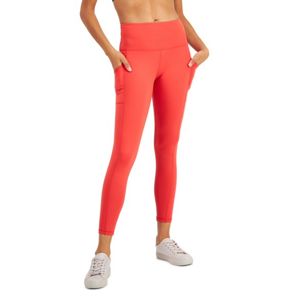 Ideology Womens Activewear High-Waist Side-Pocket 7/8 Leggings;Large