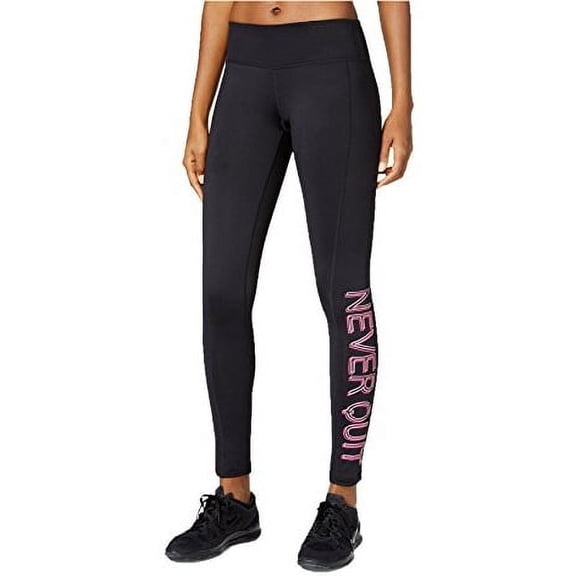 Ideology Womens Activewear Never Quit Graphic Athletic Leggings;XL