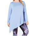 thumbnail image 1 of Ideology Womens Activewear Plus Size Asymmetrical Long Sleeves Top;2X, 1 of 3