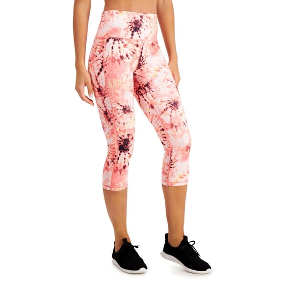 Ideology Womens Activewear Printed Cropped Leggings;Medium