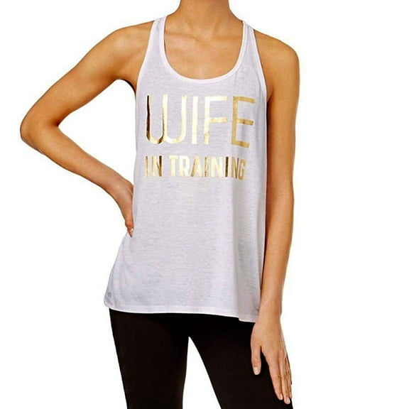 Ideology Womens Activewear Racerback Graphic Tank Top;Large